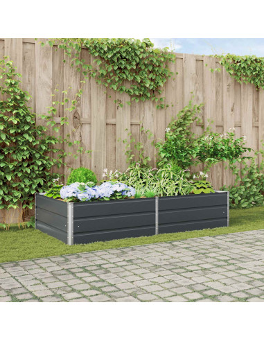 Fioriera Antracite 195 x 100 x 45 cm Acciaio zincato