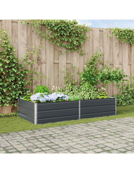 Fioriera Antracite 195 x 100 x 45 cm Acciaio zincato