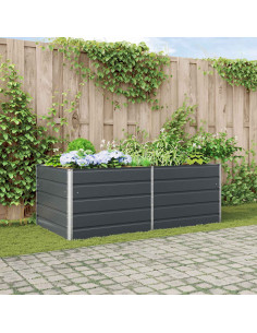 Fioriera Antracite 195 x 100 x 45 cm Acciaio zincato