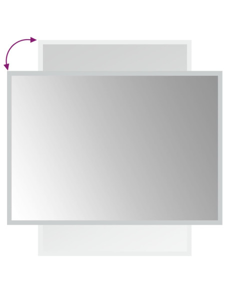 Specchio da Bagno con Luci LED 50x70 cm