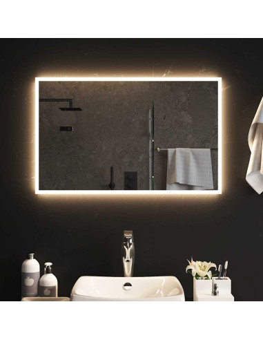 Specchio da Bagno con Luci LED 80x50 cm