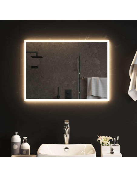 Specchio da Bagno con Luci LED 70x50 cm