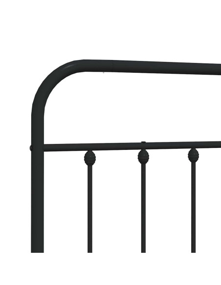 Testiera in Metallo Nero 135 cm