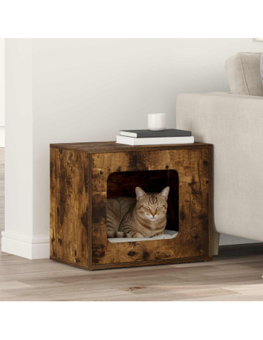 Casa per Gatti Rovere fumé 51 x 30 x 42,5 cm Legno multistrato