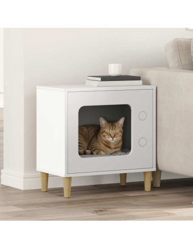 Casa per Gatti Bianco 51 x 30 x 52 cm Legno multistrato