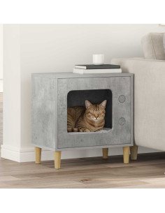 Casa per Gatti Calcestruzzo 51 x 30 x 52 cm Legno multistrato