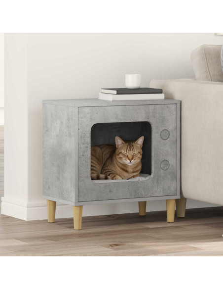 Casa per Gatti Calcestruzzo 51 x 30 x 52 cm Legno multistrato