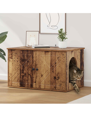 Casa per Gatti Legno vecchio 85 x 55 x 50 cm Legno multistrato