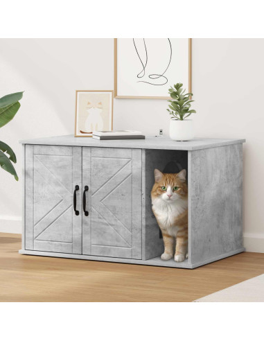 Casa per Gatti Calcestruzzo 85 x 55 x 50 cm Legno multistrato