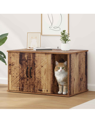 Casa per Gatti Legno vecchio 85 x 55 x 50 cm Legno multistrato