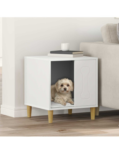 Cuccia per cani Bianco 44 x 42 x 49 cm Legno multistrato