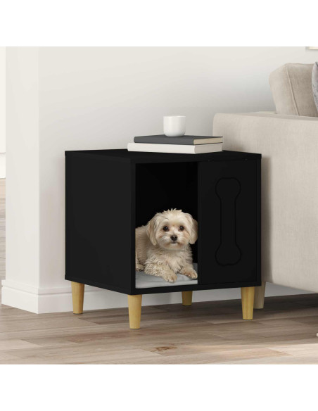 Cuccia per cani Nero 44 x 42 x 49 cm Legno multistrato