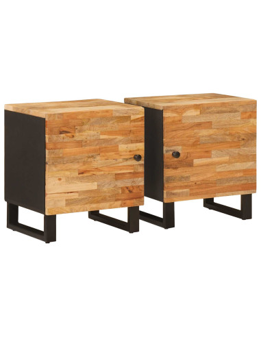 Armadio da Notte 2 pcs Marrone 40 x 33 x 46 cm