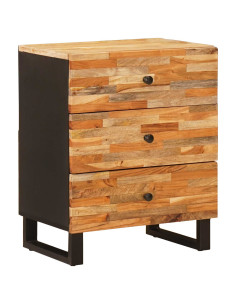 Mobiletto da Letto con cassetto Marrone 50 x 33 x 62 cm