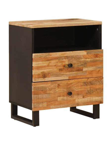 Mobiletto da Letto con cassetto Marrone 50 x 33 x 62 cm