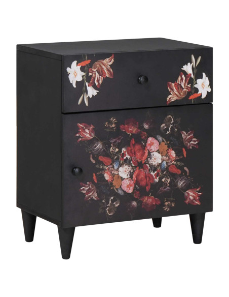 Comodino Multicolore 50 x 33 x 60 cm Legno di mango massello