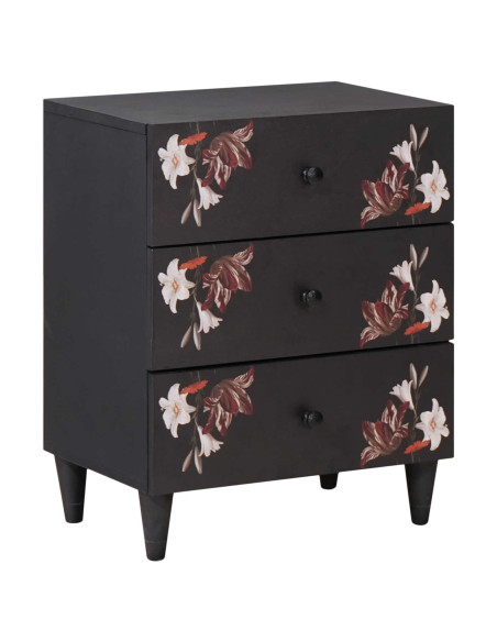 Comodino Multicolore 50 x 33 x 60 cm Legno di mango massello