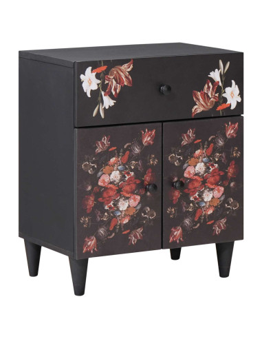 Comodino Multicolore 50 x 33 x 60 cm Legno di mango massello