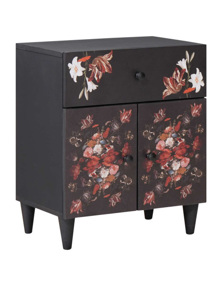 Comodino Multicolore 50 x 33 x 60 cm Legno di mango massello