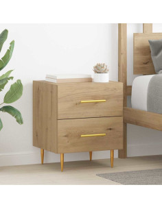 Armadio da Notte 2 pcs Rovere artigianale 40 x 35 x 47,5 cm