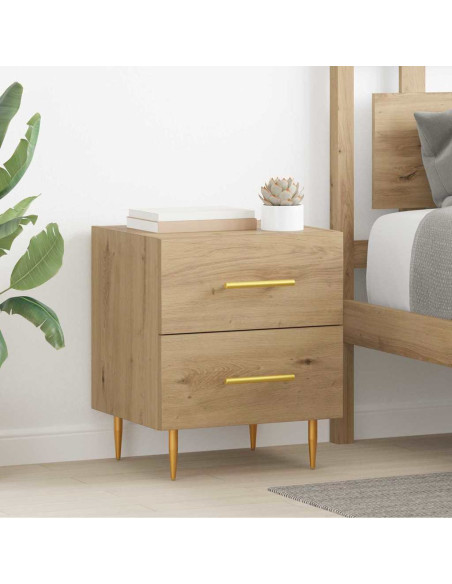 Armadio da Notte 2 pcs Rovere artigianale 40 x 35 x 47,5 cm