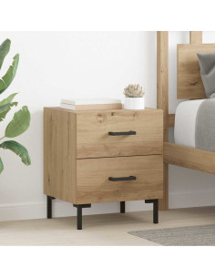 Armadio da Notte 2 pcs Rovere artigianale 40 x 35 x 47,5 cm