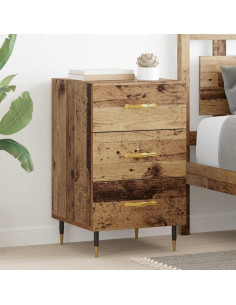 Armadio da Notte con cassetto Legno vecchio 40 x 40 x 66 cm