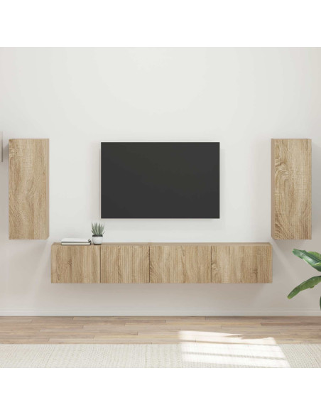 Set mobile TV 4 pcs Rovere Sonoma Legno multistrato
