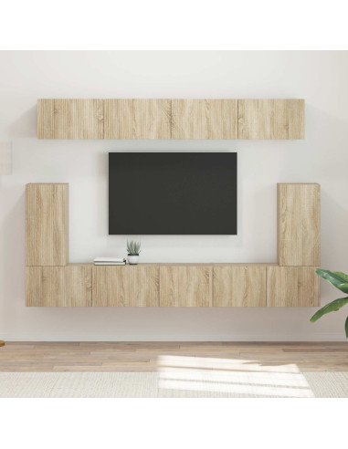 Set mobile TV 5 pcs Rovere Sonoma Legno multistrato