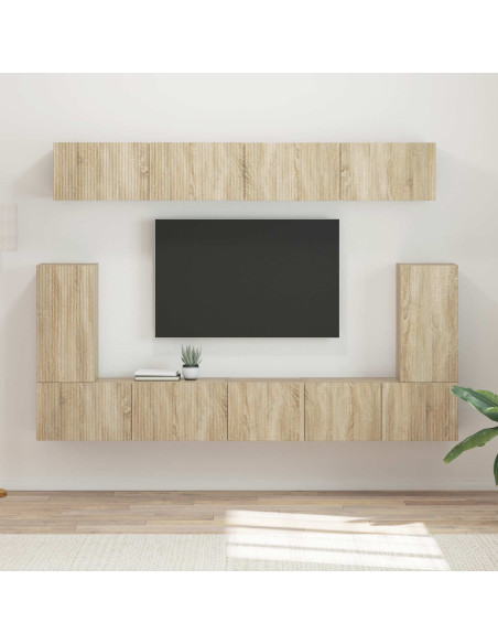 Set mobile TV 5 pcs Rovere Sonoma Legno multistrato