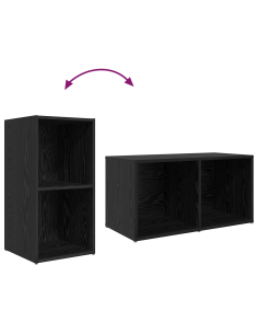 Set mobile TV Nero 72 x 35 x 37 cm Legno multistrato