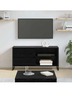 Mobile TV Rovere Nero 100 x 36 x 49,5 cm Legno multistrato