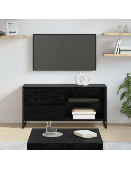 Mobile TV Rovere Nero 100 x 36 x 49,5 cm Legno multistrato