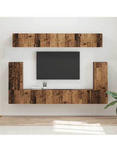 Set mobile TV 5 pcs Legno vecchio Legno multistrato