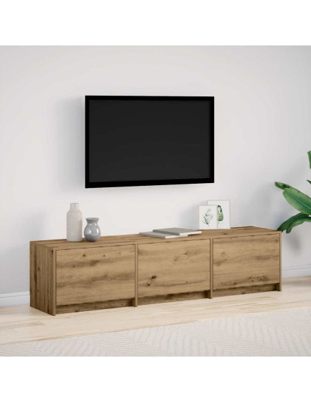 Mobile TV con LED Rovere Artigianale 162 x 34 x 40 cm