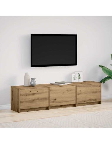 Mobile TV con LED Rovere Artigianale 162 x 34 x 40 cm