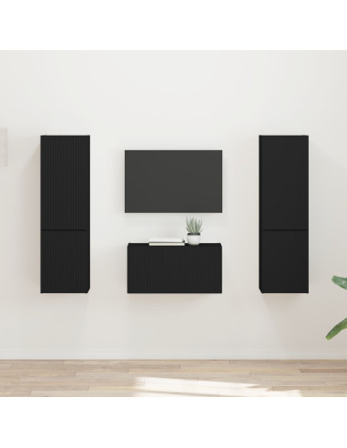 Set mobile TV 5 pcs Nero Legno multistrato