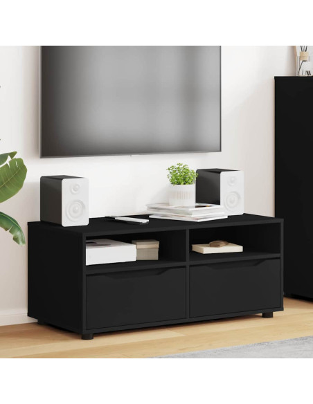 Mobile TV con cassetto Nero 100 x 48 x 43 cm Legno multistrato