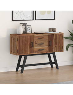 Supporto TV Naturale 110 x 30 x 75 cm Legno di teak solido