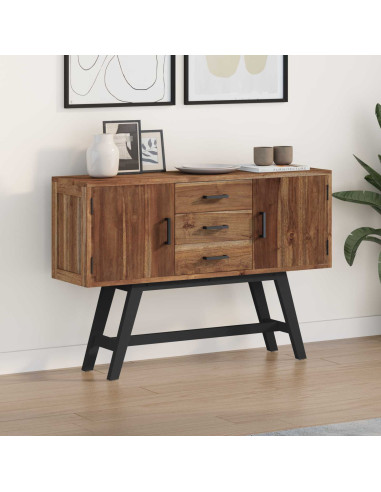 Supporto TV Naturale 110 x 30 x 75 cm Legno di teak solido