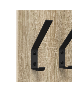 Appendiabiti a muro rovere sonoma 20 x 1.5 x 100 cm