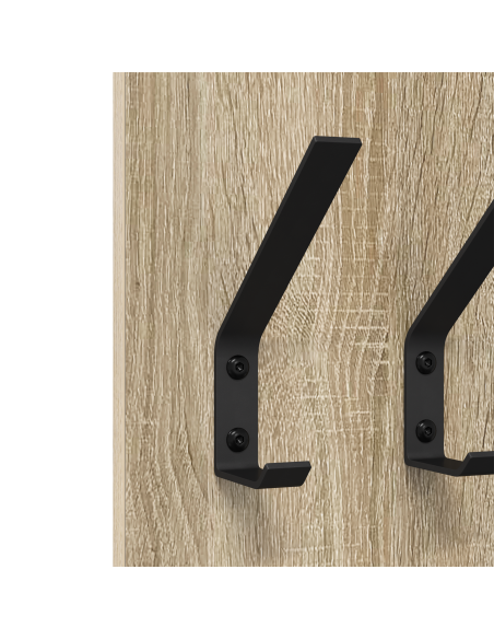 Appendiabiti a muro rovere sonoma 20 x 1.5 x 100 cm