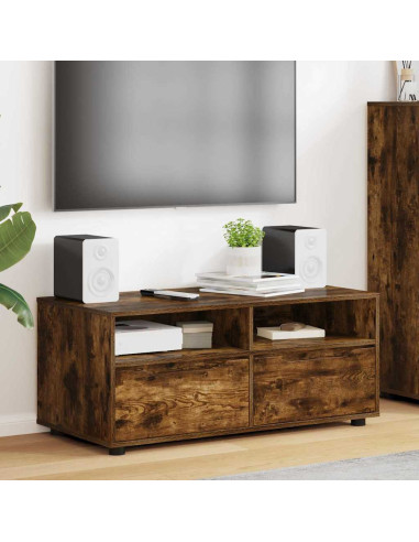 Mobile TV Rovere fumé 100 x 48 x 43 cm Legno multistrato