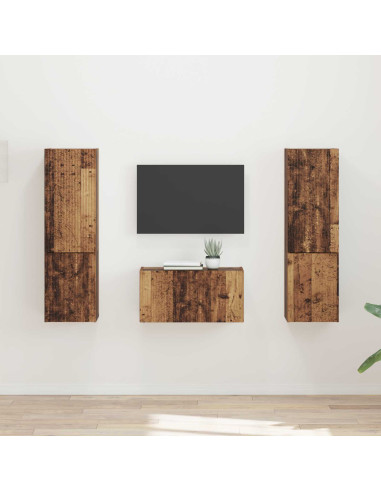 Set mobile TV 5 pcs Legno vecchio Legno multistrato