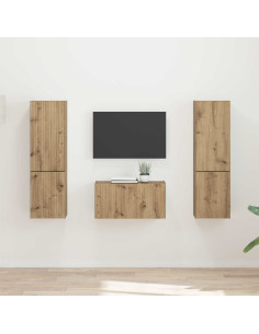 Set mobile TV 5 pcs Rovere artigianale Legno multistrato