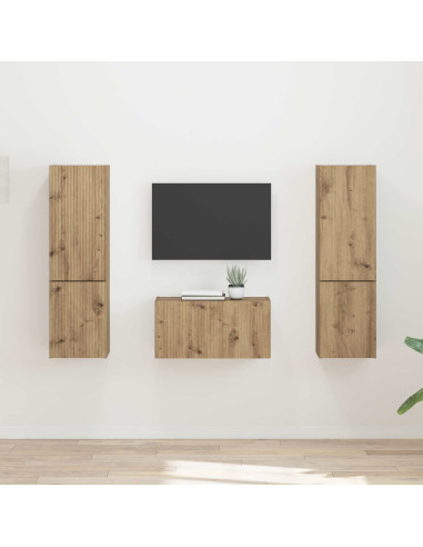 Set mobile TV 5 pcs Rovere artigianale Legno multistrato