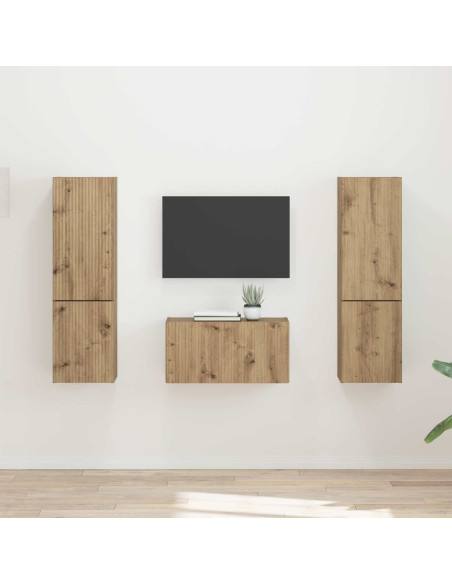 Set mobile TV 5 pcs Rovere artigianale Legno multistrato