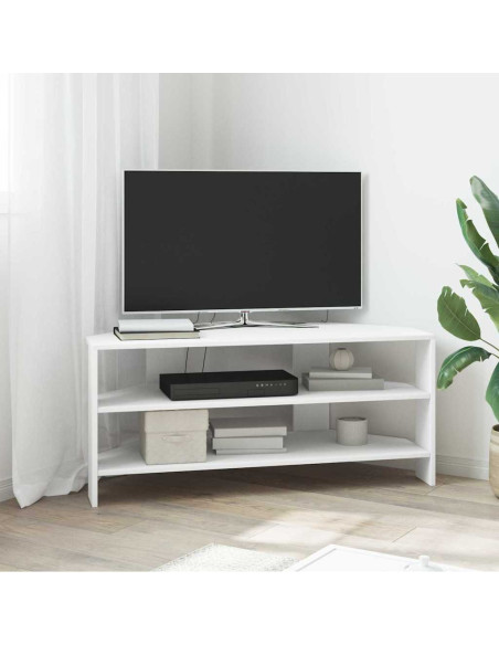 MobileTVAngolare Bianco 102x40,5x45cm Legno multistrato