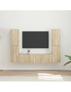 Set mobile TV 6 pcs Rovere Sonoma Legno multistrato