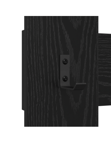 Appendiabiti a muro Rovere Nero 65 x 3 x 100 cm
